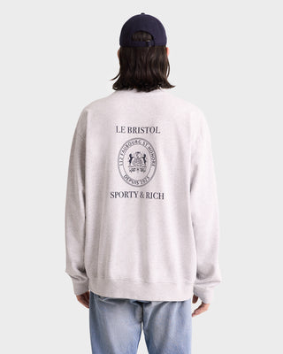 Crest Seal 100th Crewneck - Heather Gray/Navy