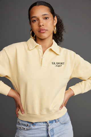 SR Sport Embroidered Polo - Almond/Black