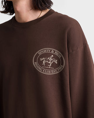 Riding Club Crewneck - Chocolate/Cream