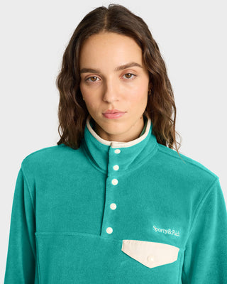 Serif Logo Polar Sweatshirt - Spring Green/Cream