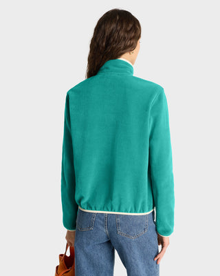 Serif Logo Polar Sweatshirt - Spring Green/Cream