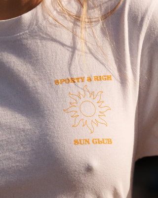 Sun Club T-Shirt - White/Saffron