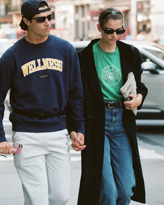 Wellness Ivy Crewneck - Navy/Gold