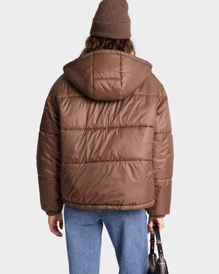 Crown Puffer Jacket - Chocolate