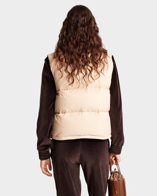 Crown Puffer Vest - Cream