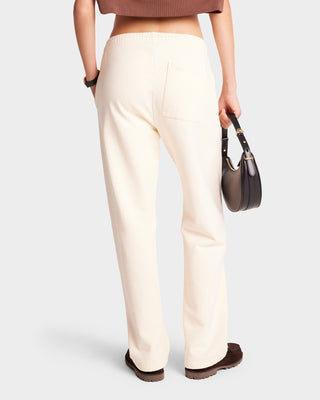 Vendome Straight Leg Sweatpant - Cream/Chocolate