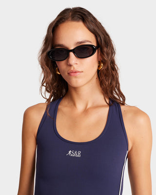 SR Runner Sports Tank - Navy/White