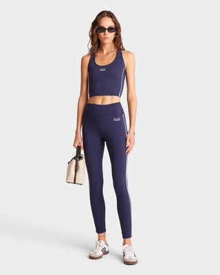 SR Runner Legging - Navy/White