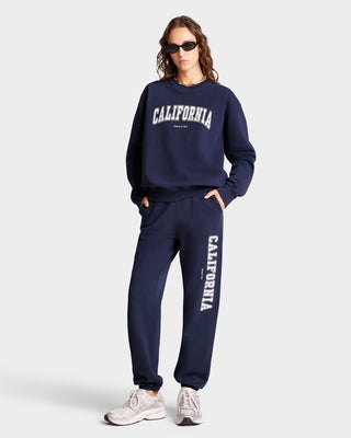 California Sweatpant - Navy/White