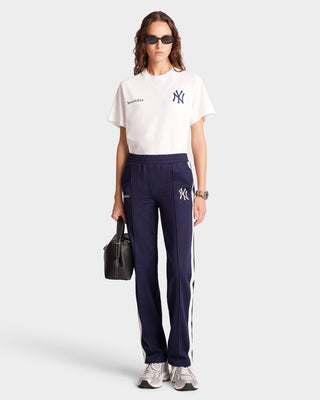 Yankees Serif Track Pants - Navy/White