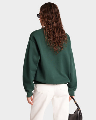 League Crewneck - Forest/White