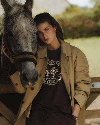 Riding Club Crewneck - Chocolate/Cream