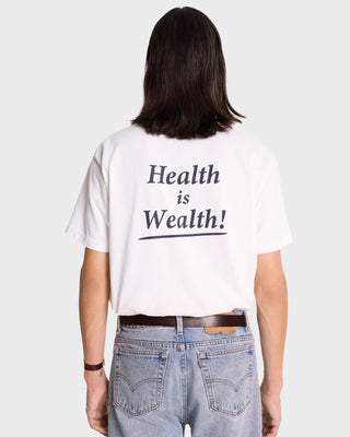 Health is Wealth T-Shirt - White/Navy