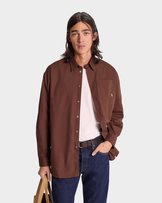 SRC Oversized Shirt - Chocolate/White