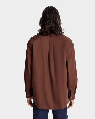 SRC Oversized Shirt - Chocolate/White