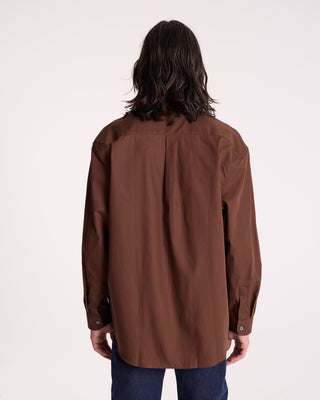 SRC Oversized Shirt - Chocolate/White