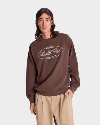 Oval Health crewneck - Chocolate/Cream