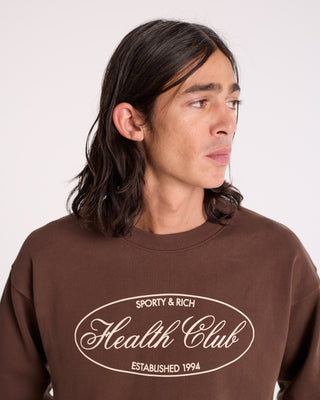 Oval Health crewneck - Chocolate/Cream