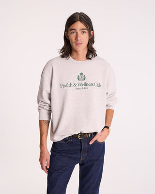 H&W Crest Crewneck - Heather Gray/Alpine