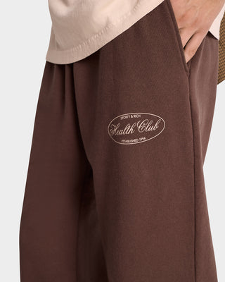 Oval Health straight leg sweatpant - Chocolate/Cream