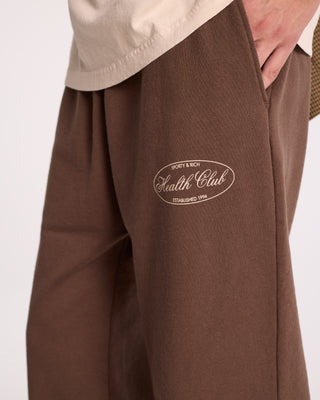 Oval Health straight leg sweatpant - Chocolate/Cream