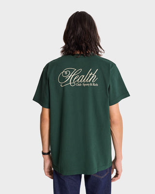 Health Script T-Shirt - Forest/Cream