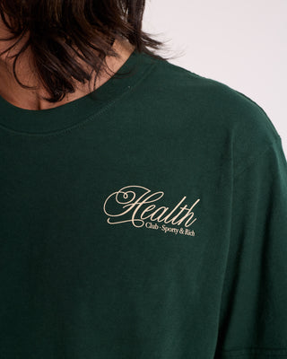 Health Script T-Shirt - Forest/Cream