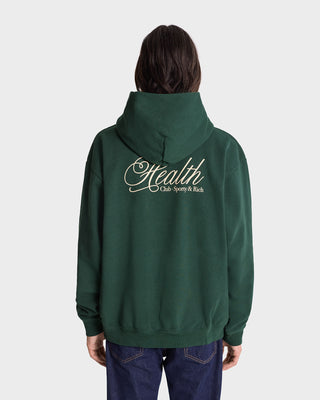 Health Script Hoodie - Forest/Cream