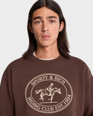 Riding Club Crewneck - Chocolate/Cream