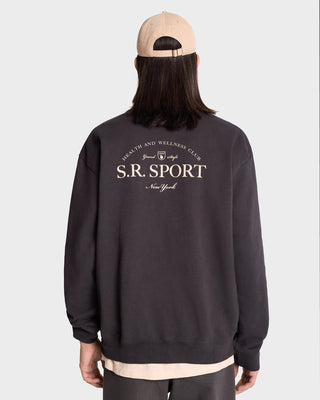 Wimbledon Crewneck - Faded Black/Cream