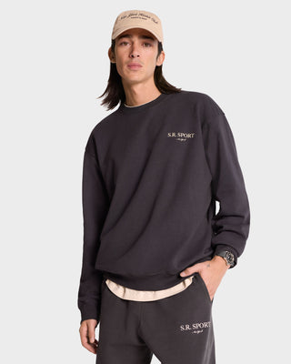 Wimbledon Crewneck - Faded Black/Cream