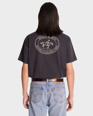 Riding Club T-Shirt - Faded Black/Cream