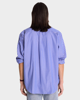 Crown Oversized Shirt - Blue Striped