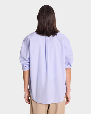 Crown Oversized Shirt - Blue/White Thin Stripe