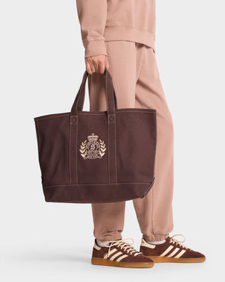 NY Crest Tote Bag - Chocolate/Cream