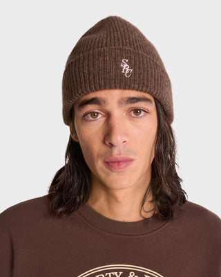 SRC Wool Beanie - Chocolate