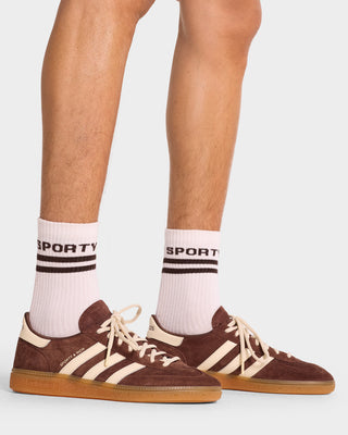 Bold Logo Socks - White/Chocolate