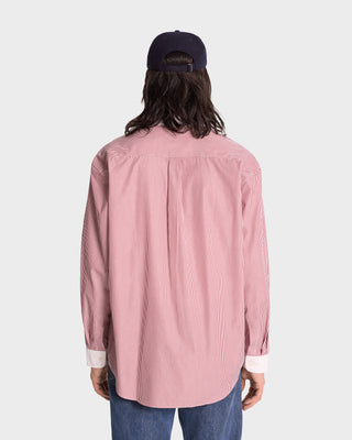 S.R. Sport Oversized Shirt - Red Striped