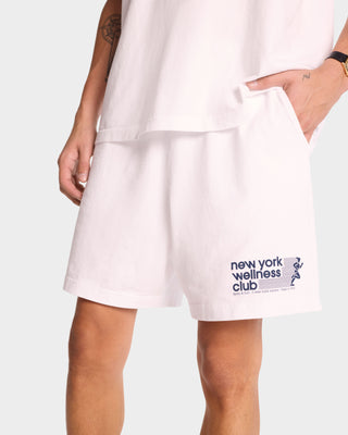 USA Wellness Club Gym Short - White/Navy