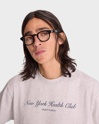 NY Health Club T-Shirt - Heather Gray/Navy