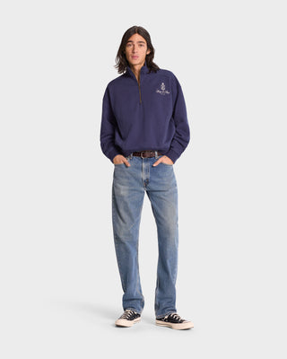 Quarter zip Vendome - Marine/Blanc