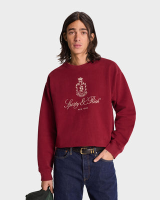 Vendome Crewneck - Merlot/White