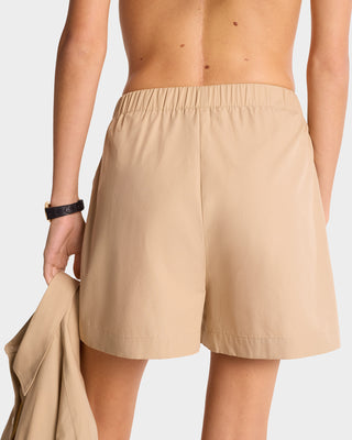 SRC Poplin Short - British Tan/White