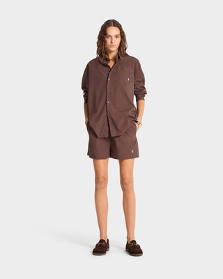 SRC Poplin Short - Chocolate/White