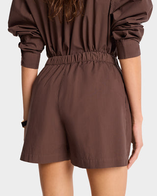 SRC Poplin Short - Chocolate/White