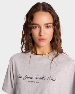 NY Health Club T-Shirt - Heather Gray/Navy