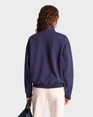 Quarter zip Vendome - Marine/Blanc