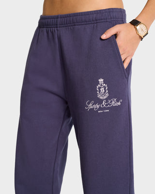 Vendome Straight Leg Sweatpant - Navy/White