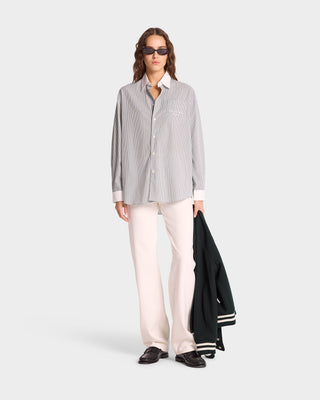 S.R. Sport Oversized Shirt - Forest Striped