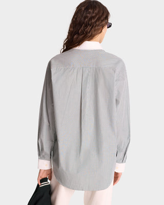 S.R. Sport Oversized Shirt - Forest Striped